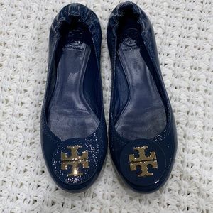 TORY BURCH Navy Blue Ballerina Ballet flats Flats